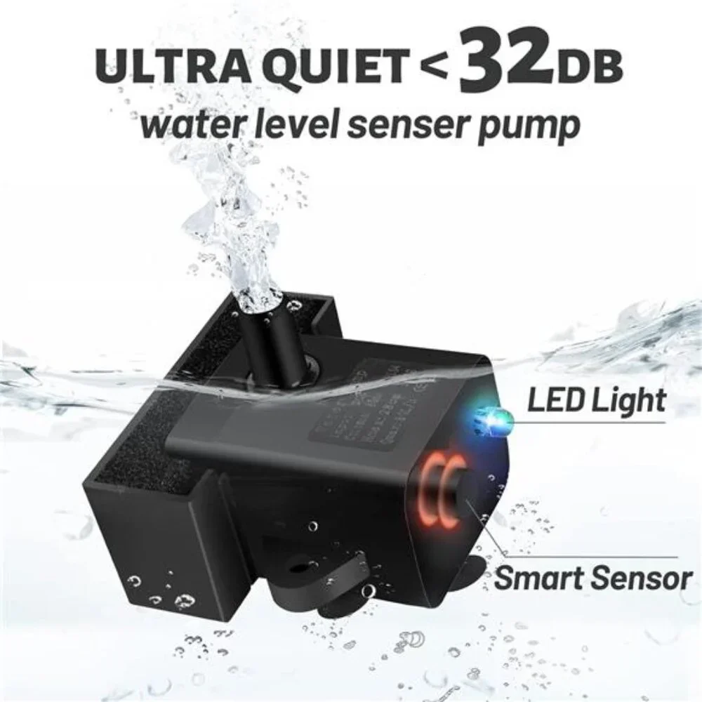 Cat Water Fountain,74oz/2.2L Ultra Quiet Automatic Water Dispenser for Cats Dogs
